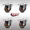 Service Caster 4 Inch SS High Temp Glass Filled Nylon Bolt Hole Caster Set with Lock Brake SCC SCC-SSBHTTL20S414-GFNSHT-4 - alternate 4